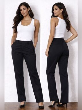 Lee Classic Black Wrinkle free Pants